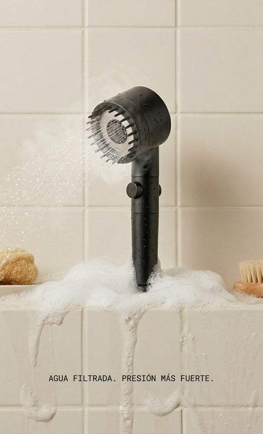 Cabezal de Ducha con Filtro — Elimina el cloro, cuida tu piel y cabello